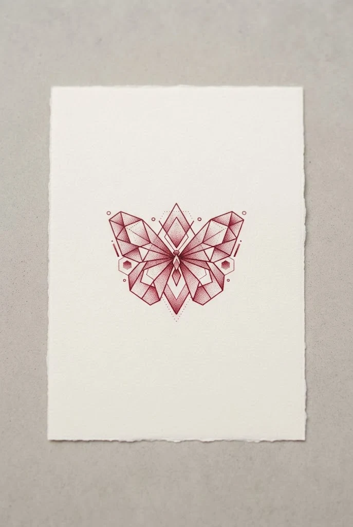 Geometric Red Ink Butterfly Tattoo Small — red ink butterfly tattoo style outfit