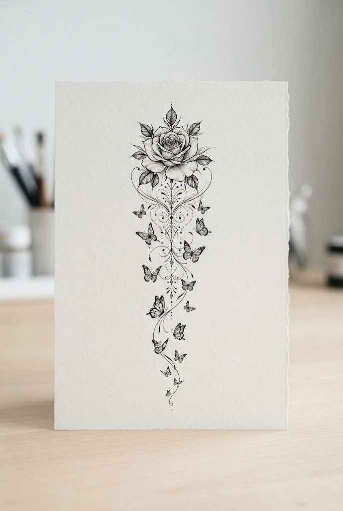 Spine-Extending Arm Wrap — rose and butterfly tattoo forearm style outfit