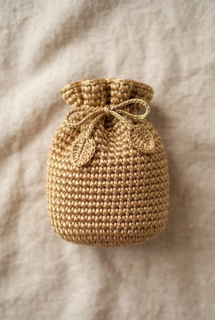 Metallic Gold Satin Party Pod — satin crochet bag