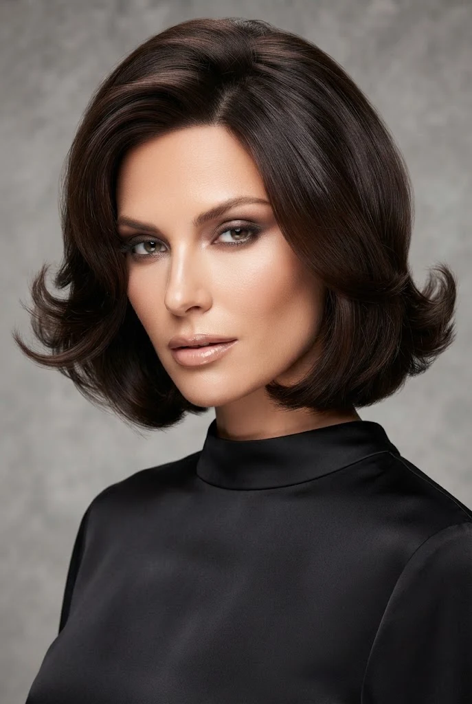 90s Bombshell Flip Bob — short hair party hairstyles style outfit