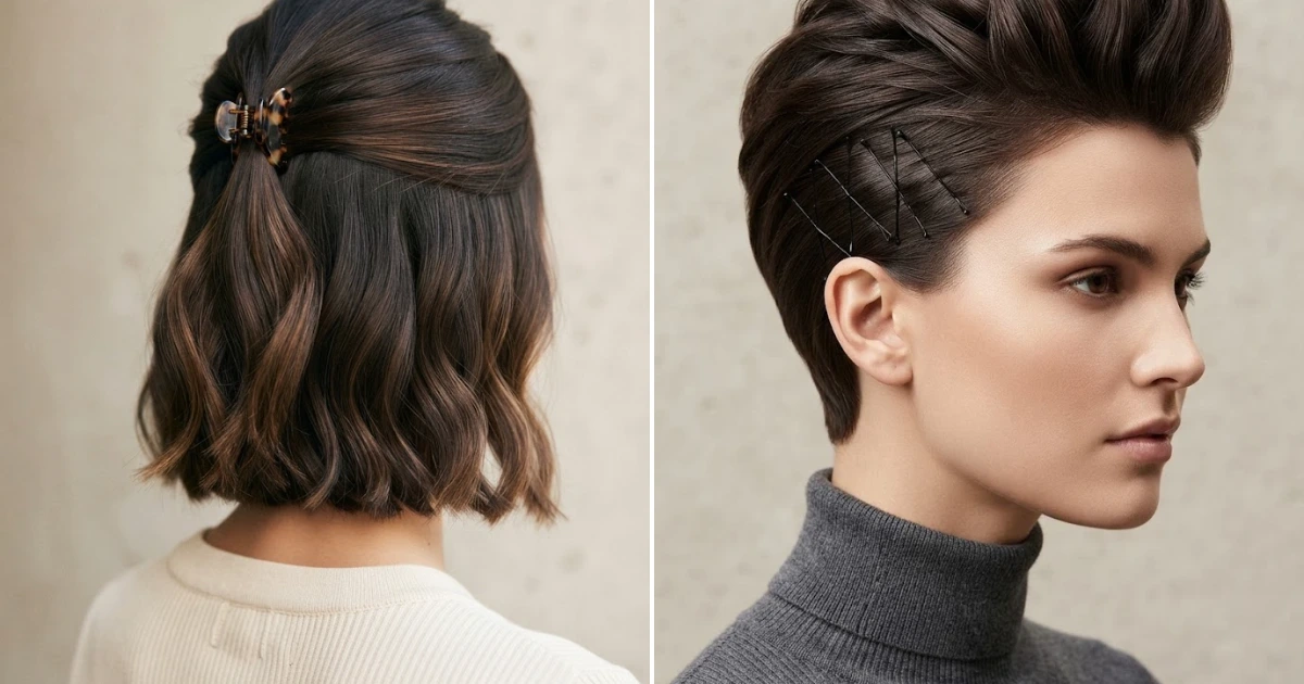 Short hair pulled-back styles: 7 Ultimate Hairstyles short hair pulled-back styles
