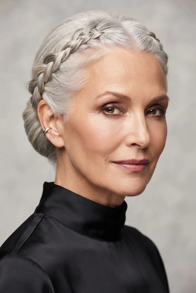 The Pin-Back Crown Braids — short hair pulled-back styles style outfit