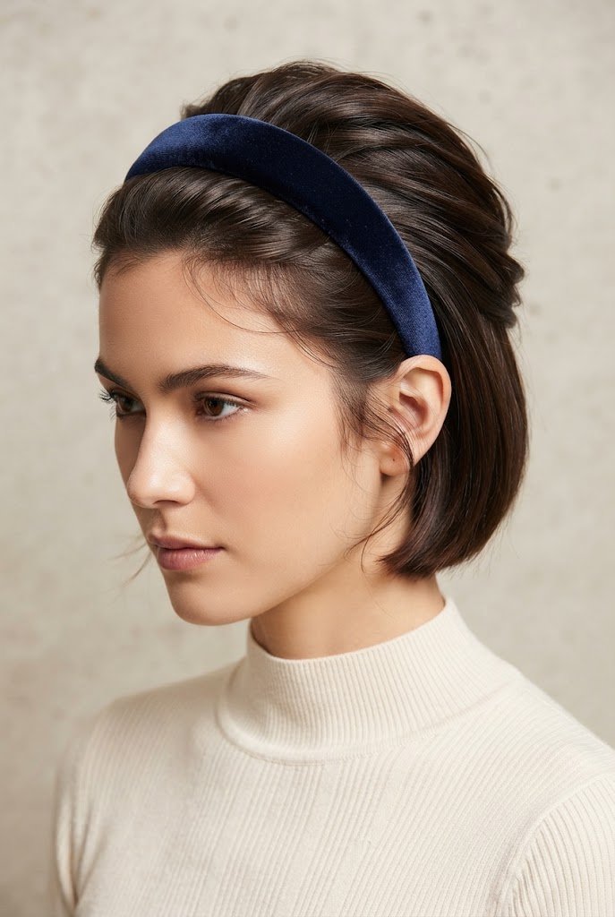 Headband Magic for Faux-Backs — short hair pulled-back styles style outfit