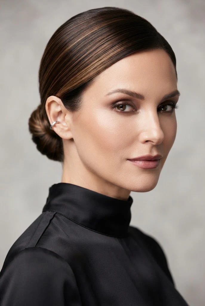 The Sleek Pin-Back Crown — short hair tied-back styles style outfit