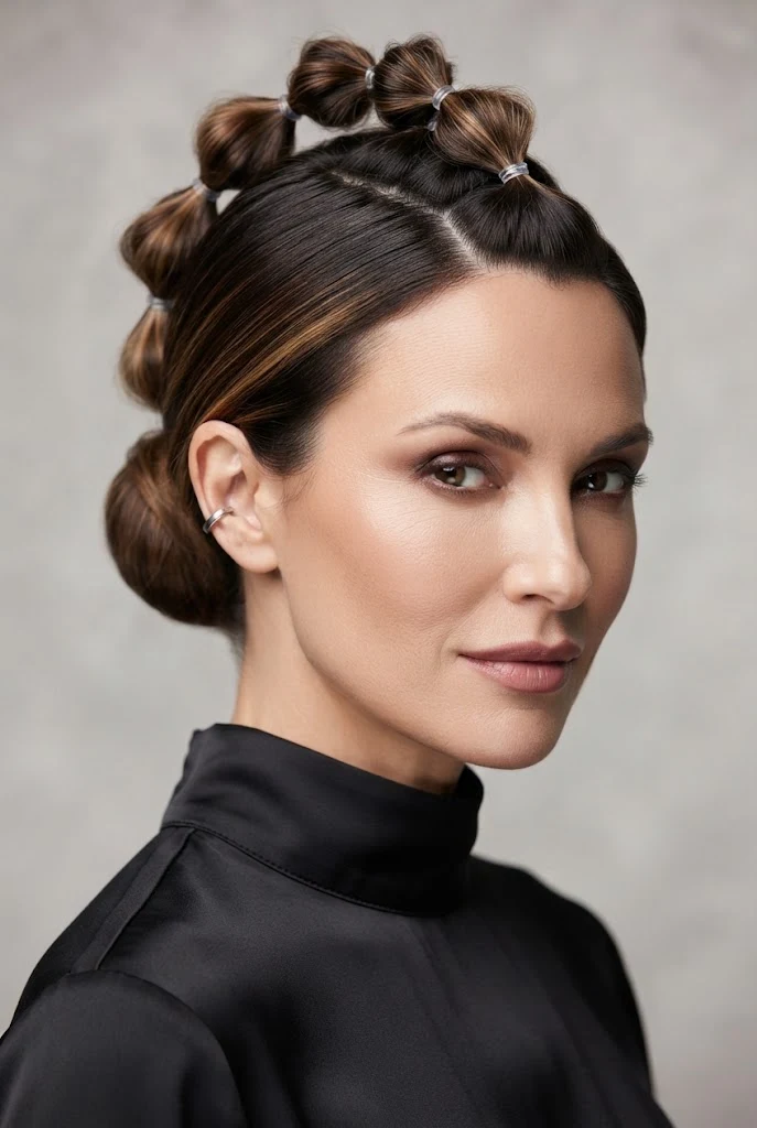 The Bubble-Mini Pony Tress — short hair tied-back styles style outfit