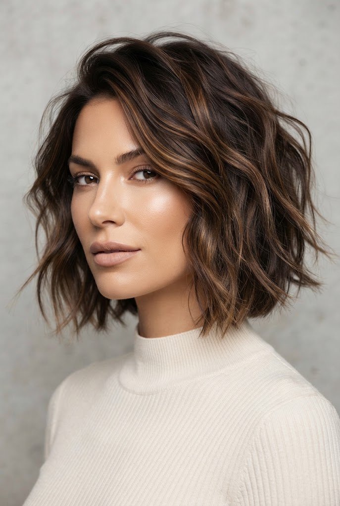 The Textured Tousled Bob — short hairstyle ideas style outfit