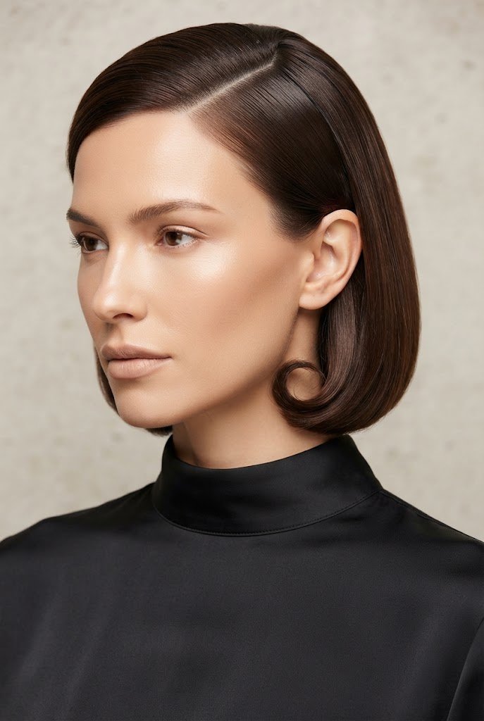The Sleek Peek-a-Boo Tuck — short hairstyle ideas style outfit