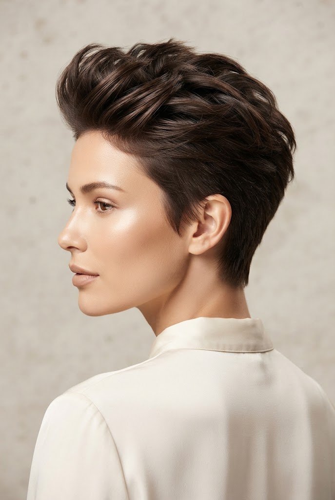 The Textured Pixie Quiff — short hairstyle ideas style outfit