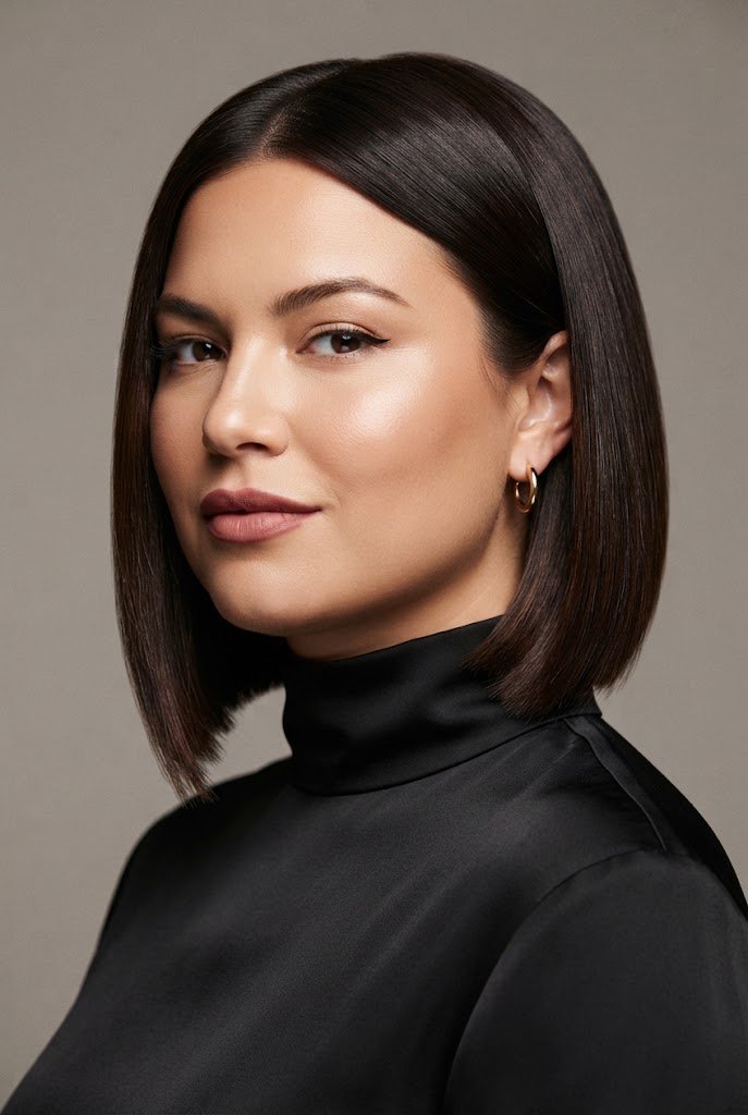 Precision Italian Bob — Short hairstyles for round faces style outfit