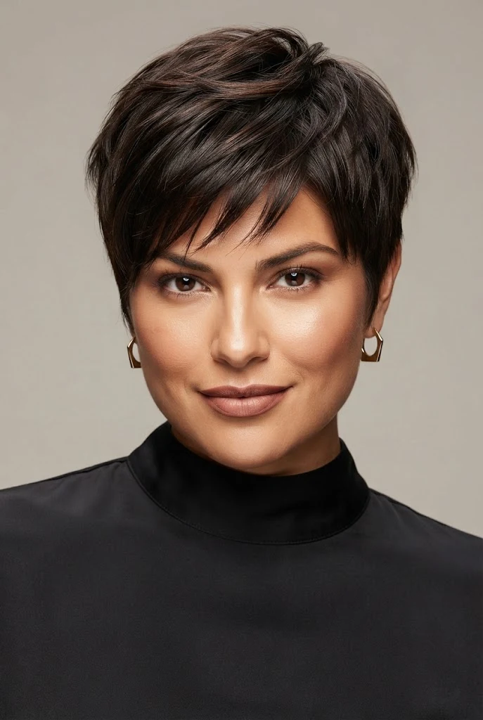 Textured Razor Crop — Short hairstyles for round faces style outfit