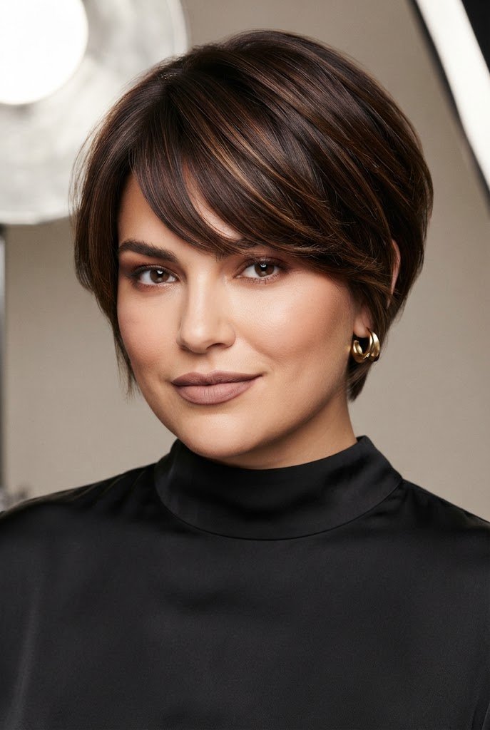 The Modern Bixie — Short hairstyles for round faces style outfit