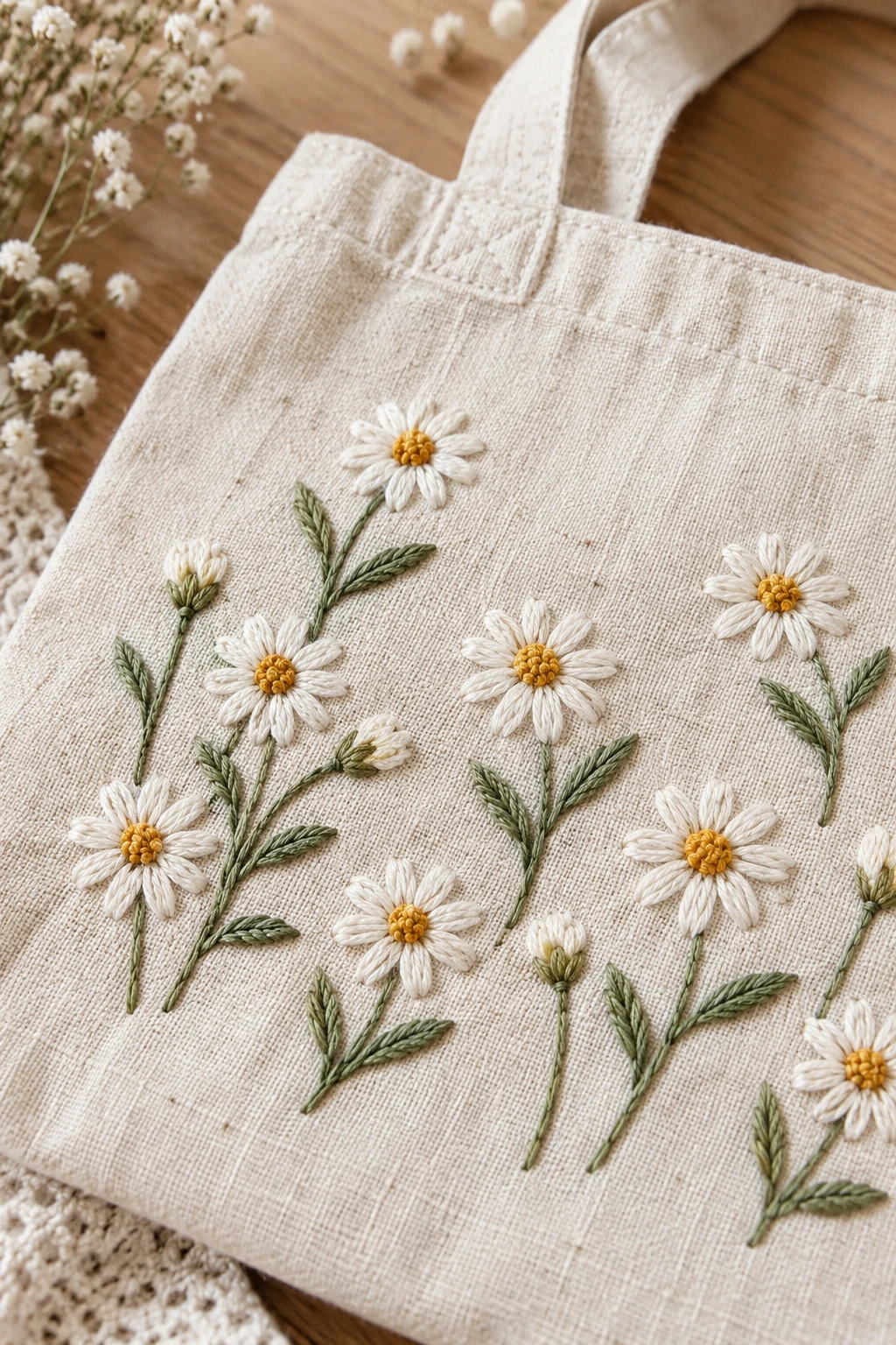 Simple Hand Embroidery Patterns: Tiny Daisy Flowers — simple hand embroidery patterns style outfit