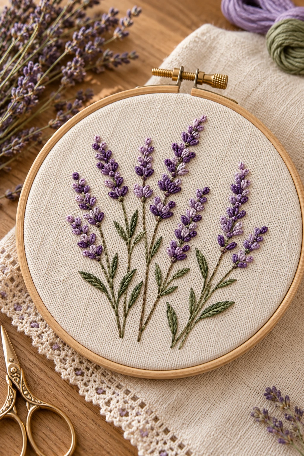 Simple Hand Embroidery Patterns: Lavender Sprigs — simple hand embroidery patterns style outfit