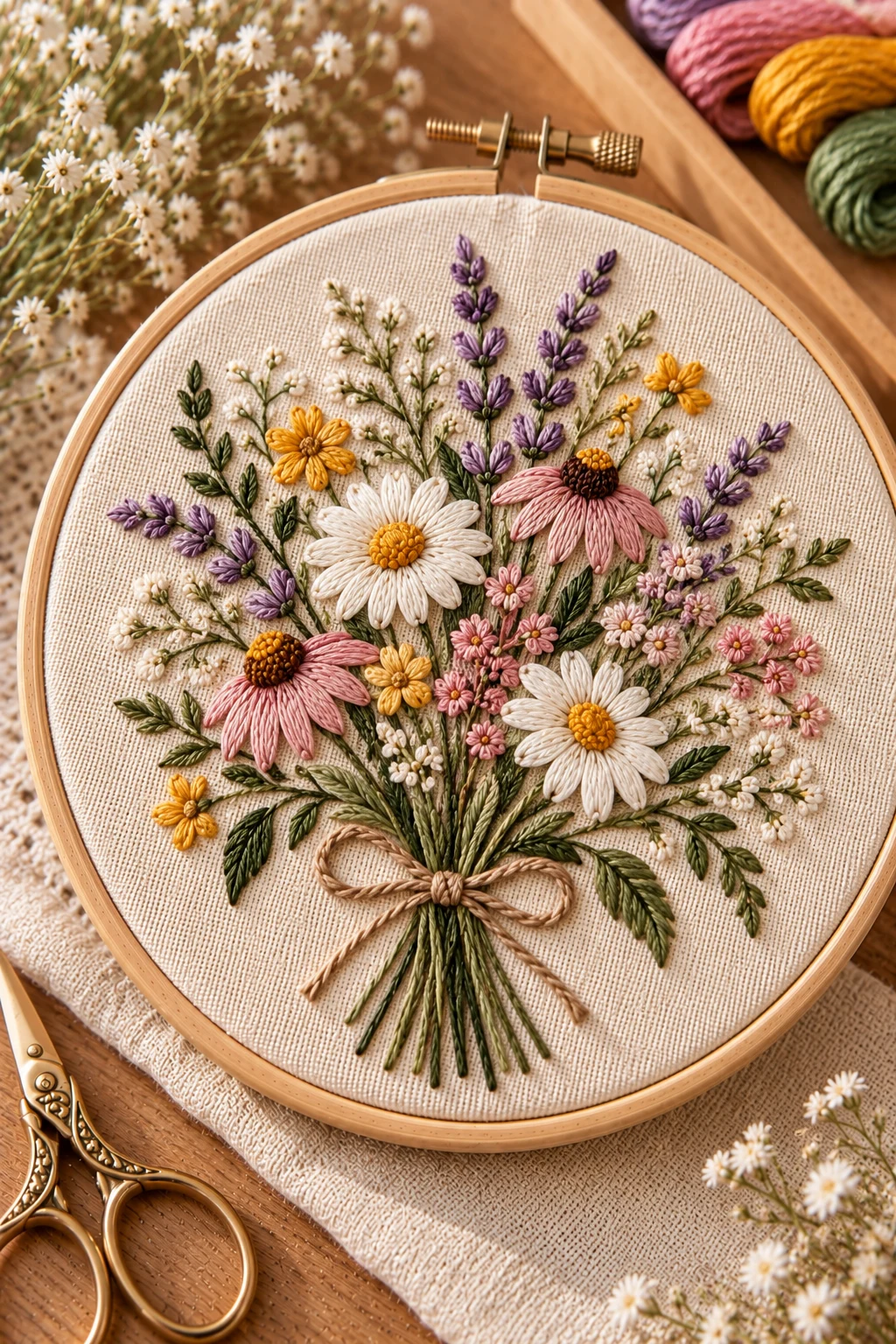 Simple Hand Embroidery Patterns: Wildflower Bouquet — simple hand embroidery patterns style outfit