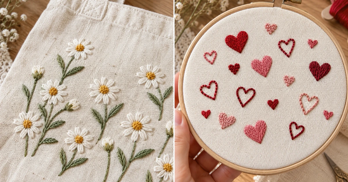 Simple hand embroidery patterns: 12 Perfect DIY Ideas simple hand embroidery patterns