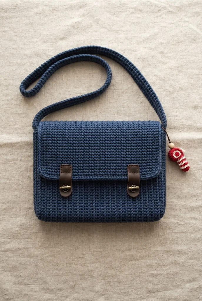 Sporty Ribbed Messenger Sling Bag Crochet Free Pattern — sling bag crochet free pattern