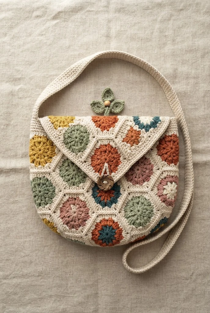 Hexagon Granny Square Sling Bag Crochet Free Pattern — sling bag crochet free pattern