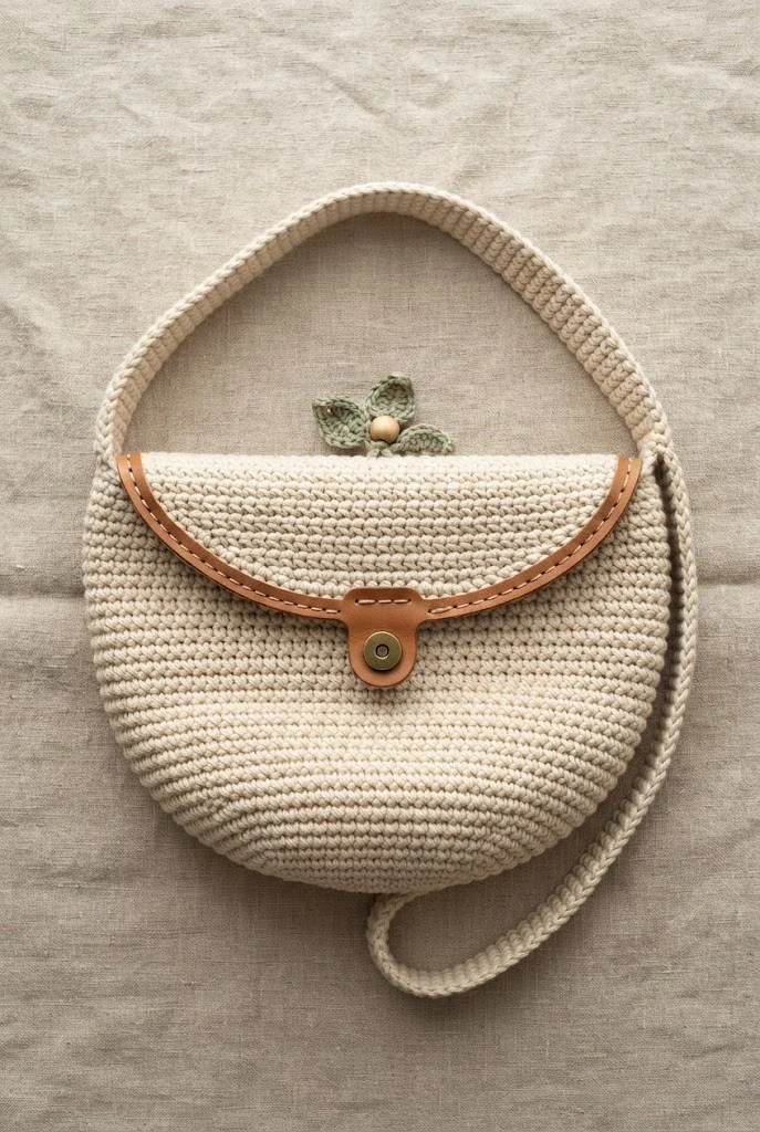 Minimalist Leather-Trim Sling Bag Crochet Free Pattern — sling bag crochet free pattern