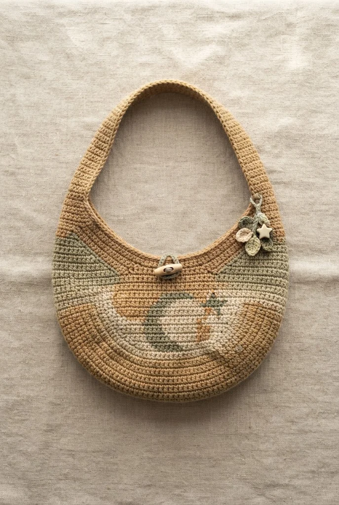 Crescent Moon Everyday Sling Bag Crochet Free Pattern — sling bag crochet free pattern