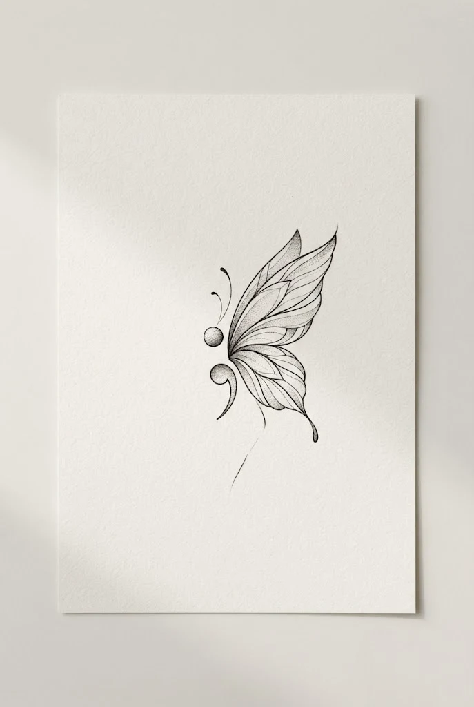 Subtle Foot-Arch Semicolon Butterfly — small butterfly semicolon tattoo style outfit