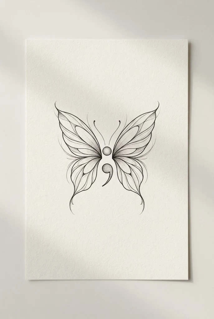 Inner Bicep Delicate Fineline Piece — small butterfly semicolon tattoo style outfit