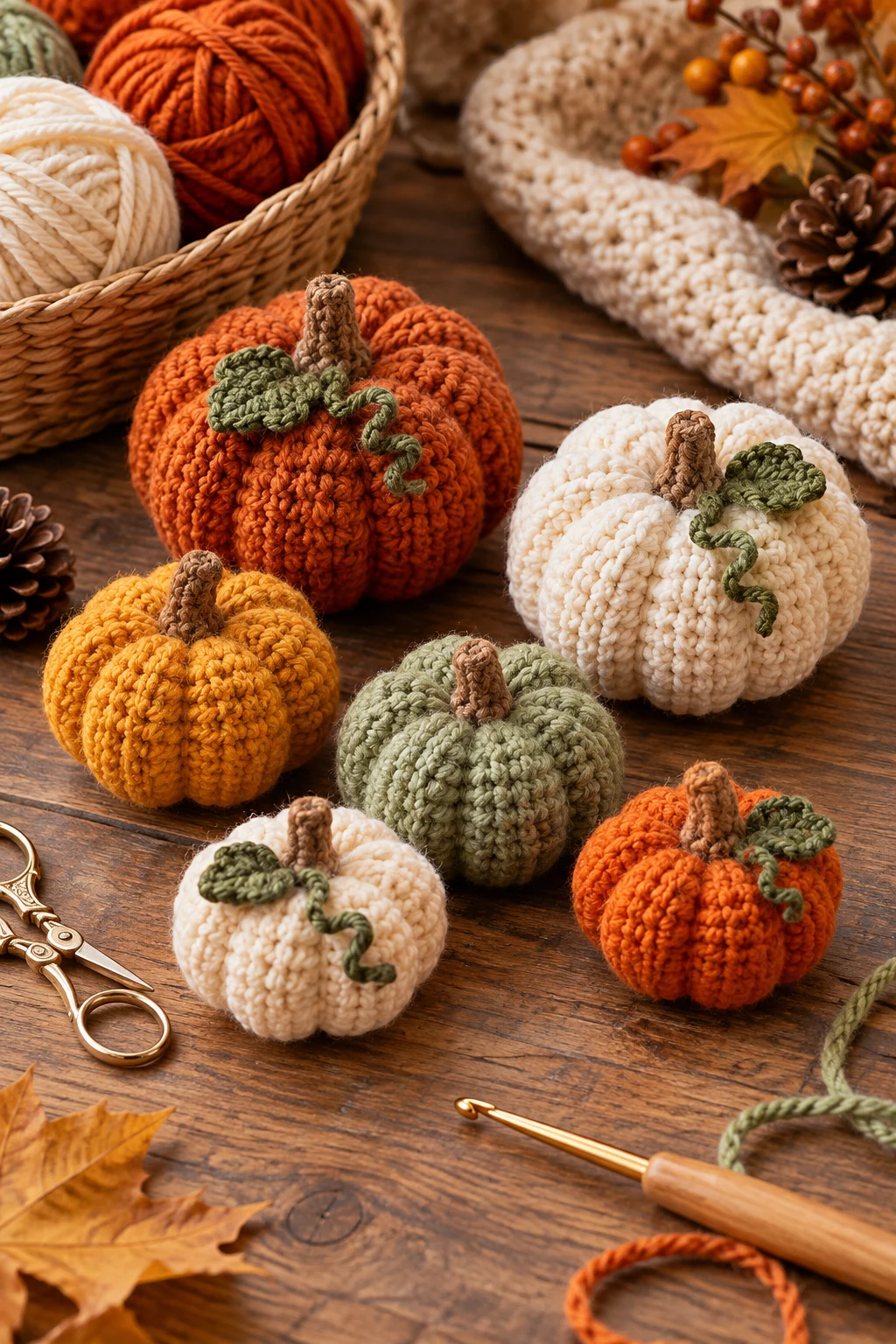Crochet Mini Pumpkins — small crochet projects style outfit