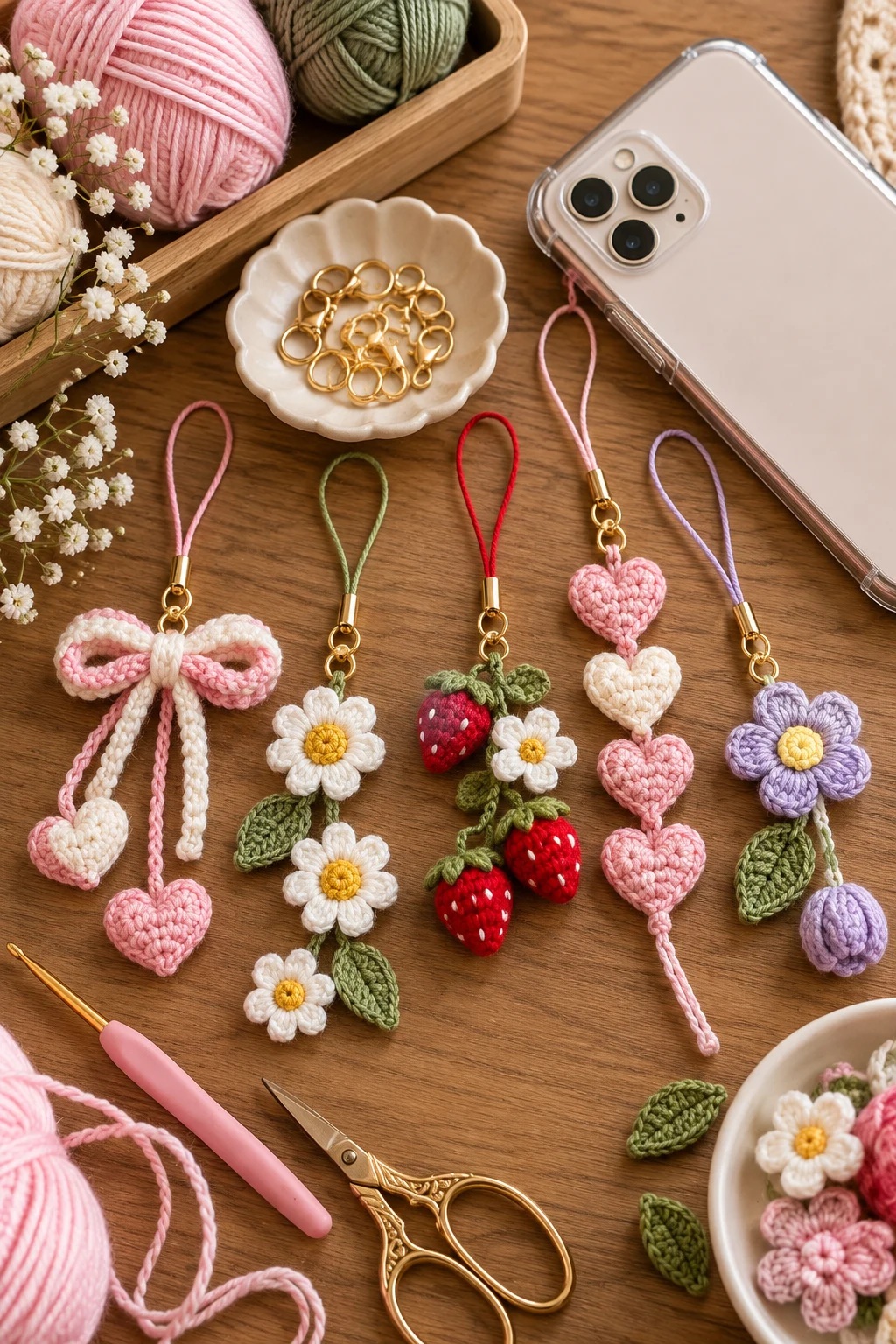 Crochet Phone Charms — small crochet projects style outfit