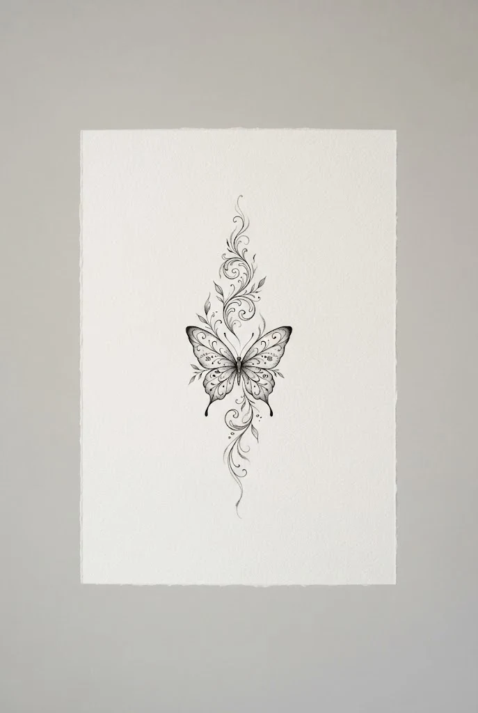 Cervical Vertebrae Whispers — spine tattoo butterfly style outfit