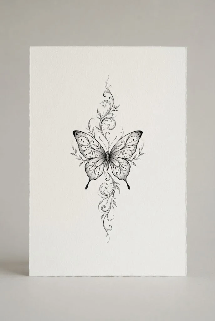 Lumbar Arch Statement — spine tattoo butterfly style outfit
