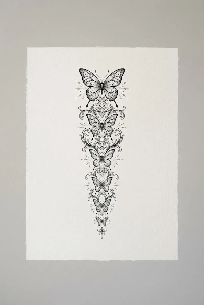 Full-Length Spinal Symmetry — spine tattoo butterfly style outfit