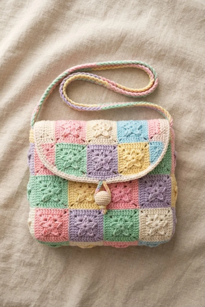 Pastel Dreamer Star Messenger Bag — star messenger bag crochet