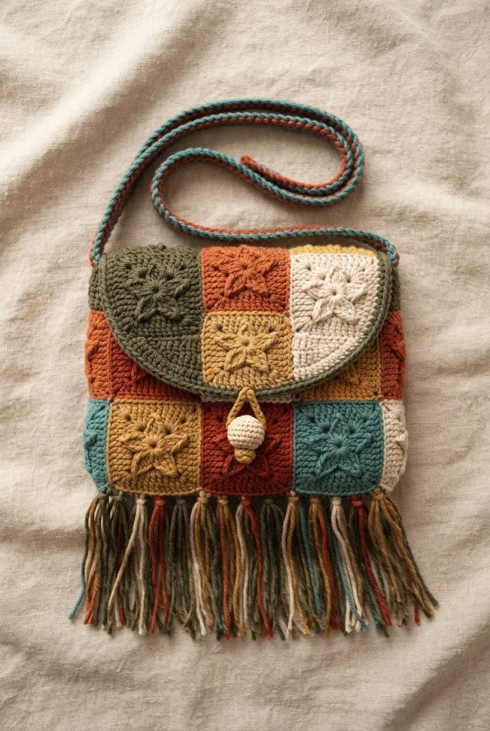 Boho Fringe Star Messenger Bag — star messenger bag crochet