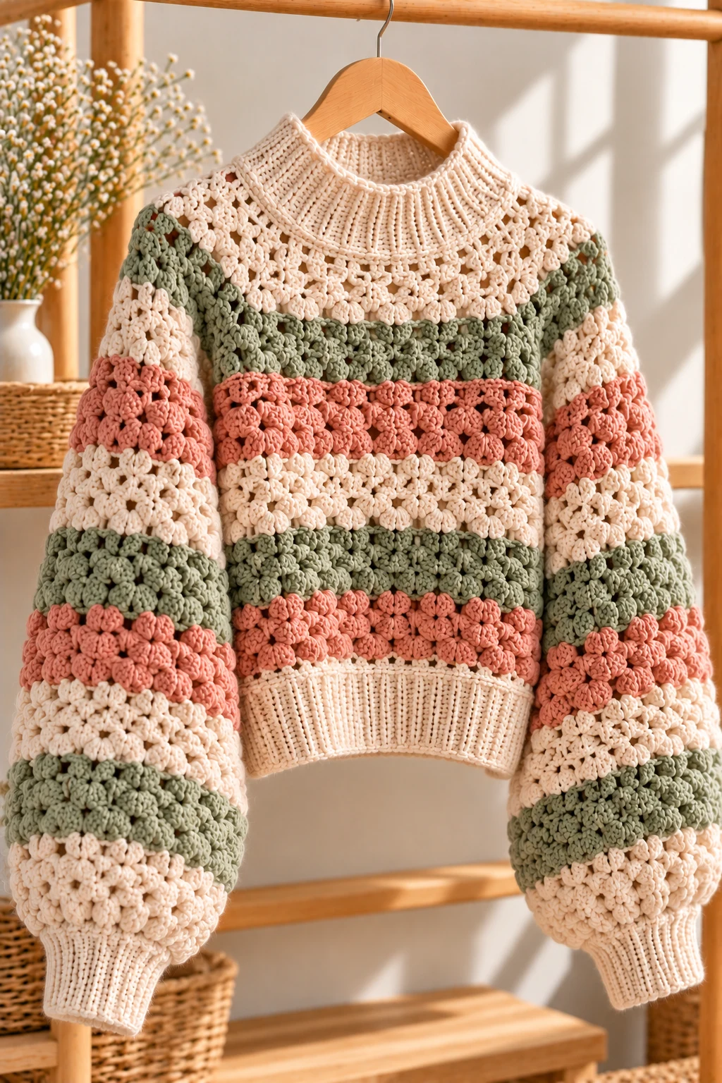 Crochet Sweater with a Mock Neck — sweater crochet ideas