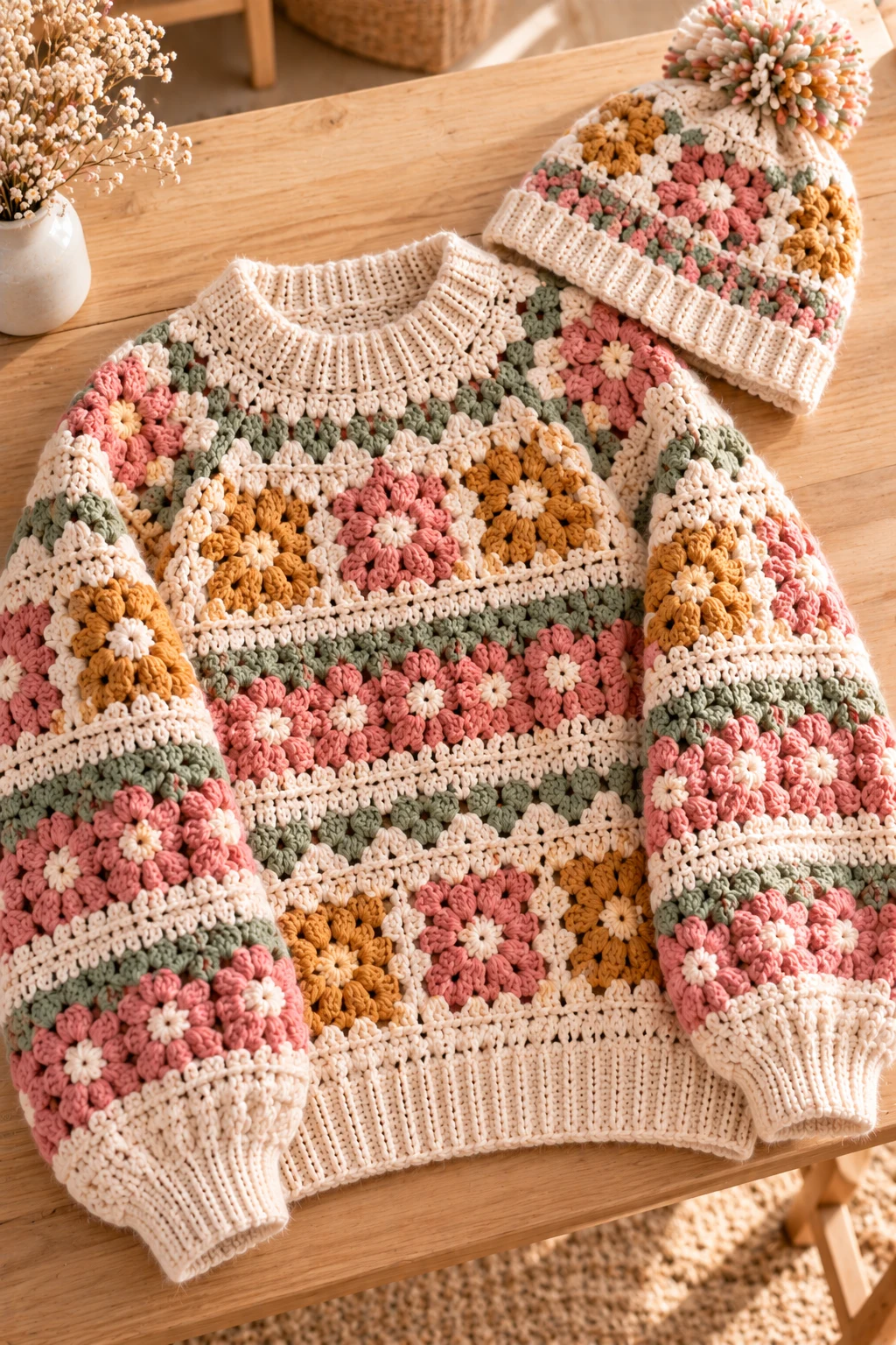 Crochet Sweater with Color-Block Panels — sweater crochet ideas