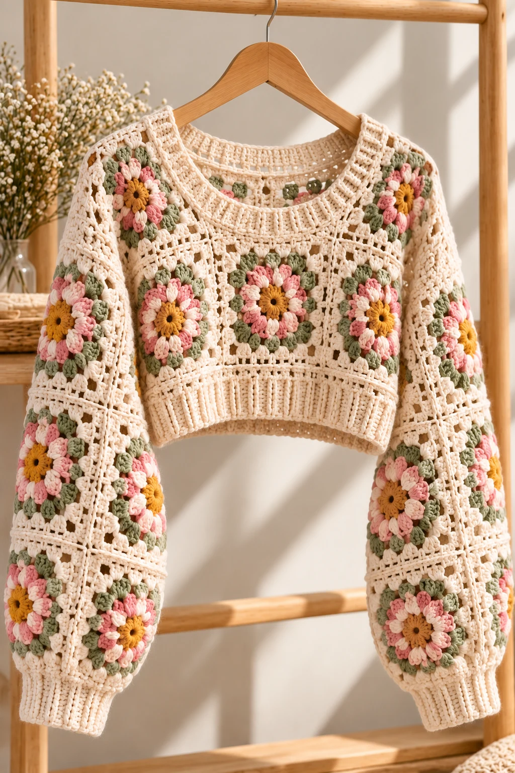 Cropped Crochet Sweater — sweater crochet ideas