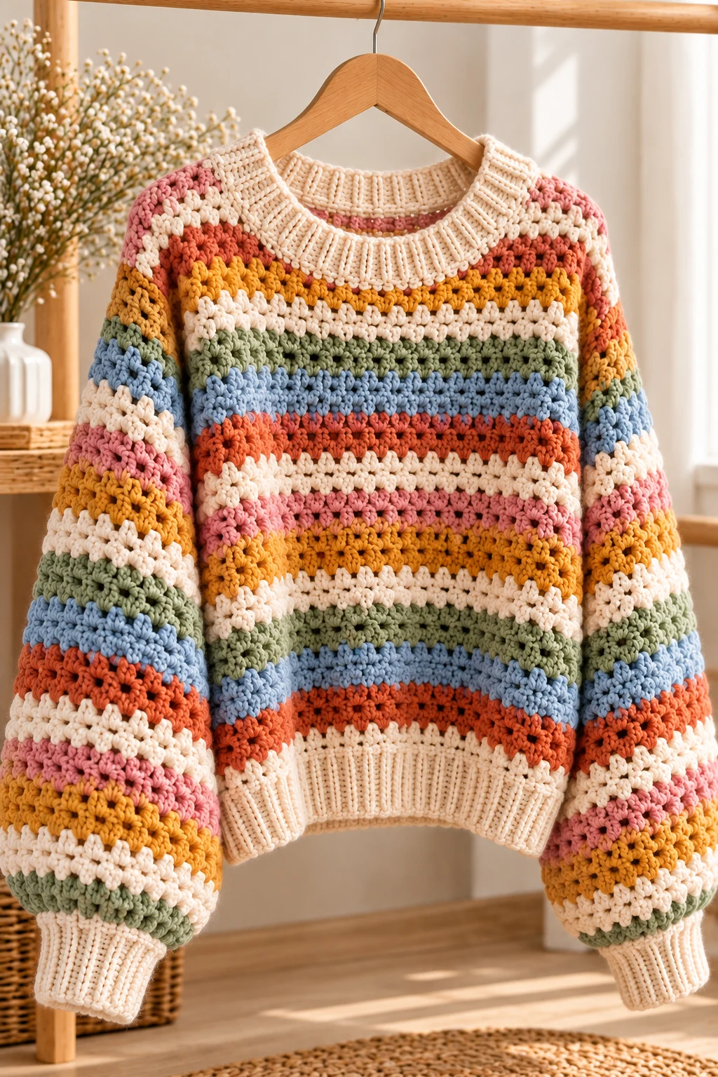 Crochet Cardigan with Puff Sleeves — sweater crochet ideas
