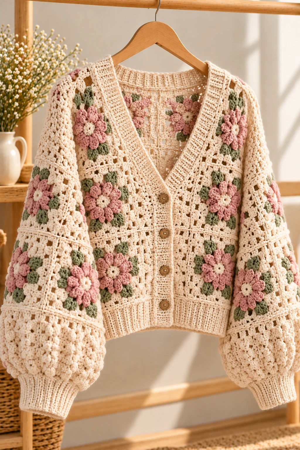 Textured Crochet Sweater with Cable Effects — sweater crochet ideas