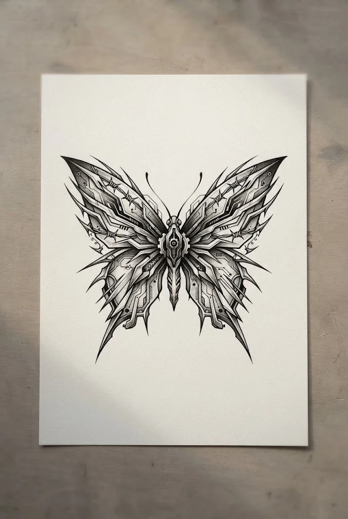 Cyber-Sigilism and Y2K Techno Butterfly — tattoo butterfly design style outfit