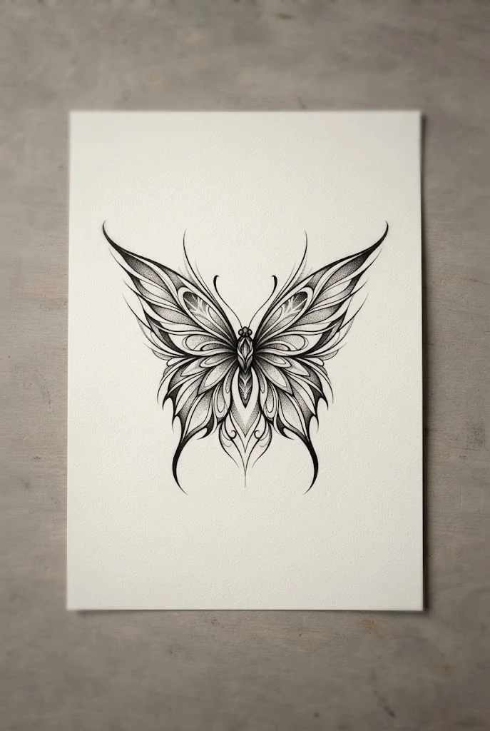 Edgy Neck and Throat Placement — tattoo butterfly design style outfit