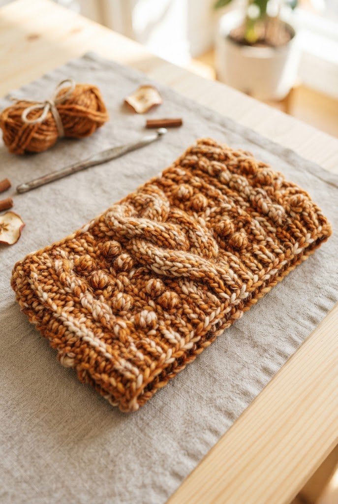 Cider Sipper Chunky Ear Warmer — thick crochet ideas style outfit