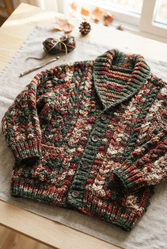 Cabin Fever Heavy Cardigan — thick crochet ideas style outfit