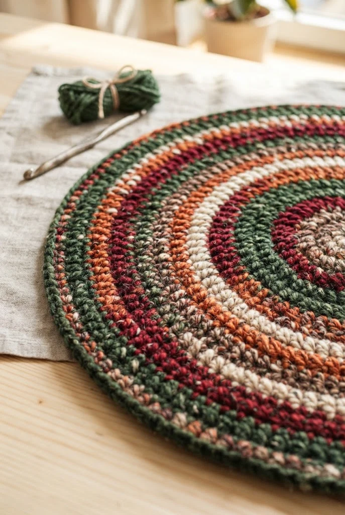 Timberline Striped Floor Rug — thick crochet ideas style outfit