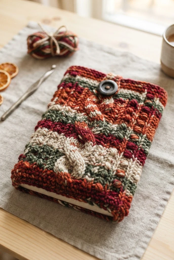 Fireside Read Heavy Book Sleeve — thick crochet ideas style outfit