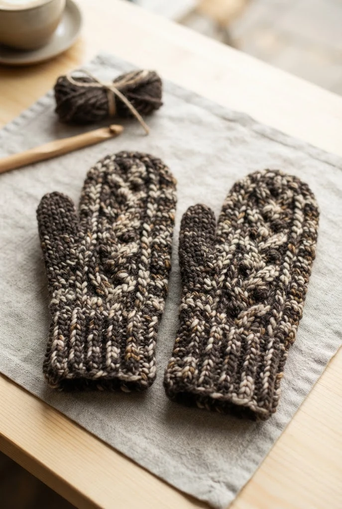 Espresso Bar Chunky Mittens — thick crochet ideas style outfit
