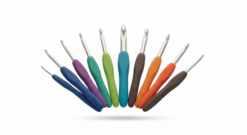 Ergonomic Crochet Hooks Set with Large Sizes