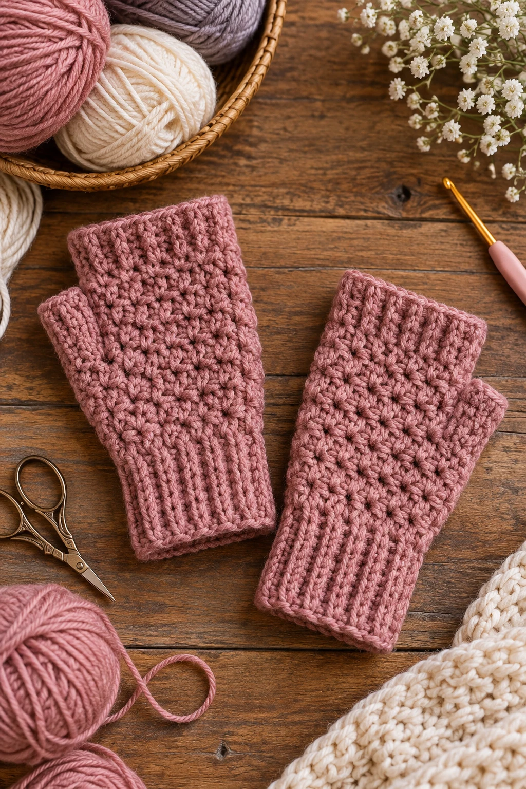 Crochet Fingerless Gloves for Cozy Comfort — things to crochet style outfit
