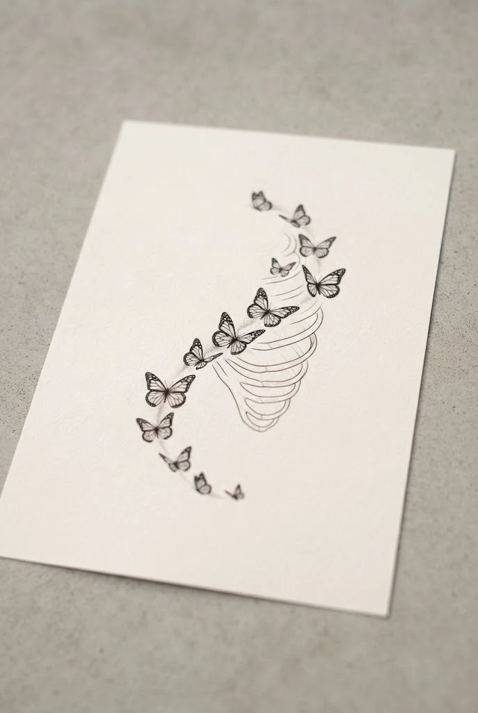 Ribcage Whisper — Tiny Butterfly Tattoo style outfit