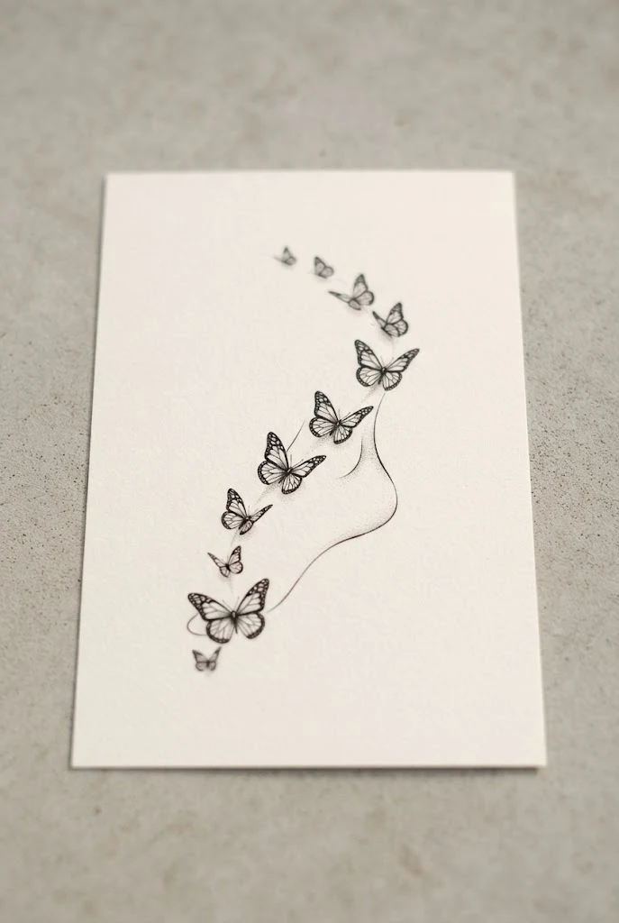 Ankle and Heel Grace — Tiny Butterfly Tattoo style outfit