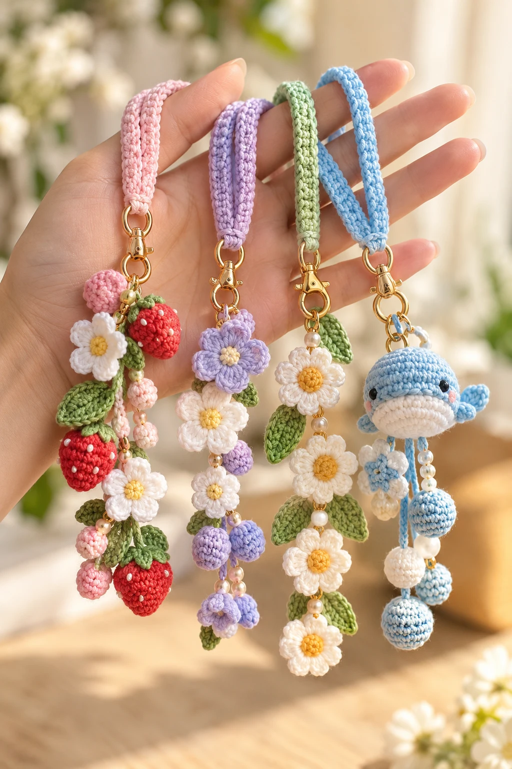 Crochet Phone Charms and Wrist Straps — trending crochet ideas style outfit