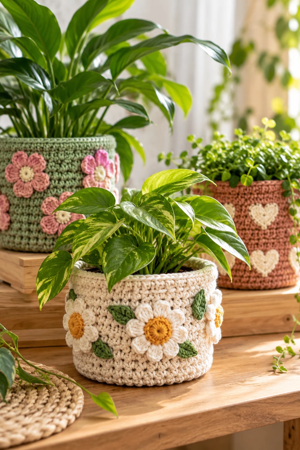 Crochet Plant Pot Covers — trending crochet ideas style outfit